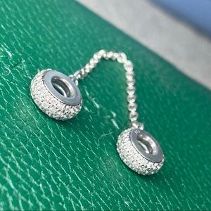Pandora Sparkling Pavé Safety Chain Charm